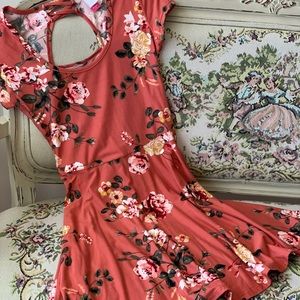 Sold Floral Skater Jersey Dress